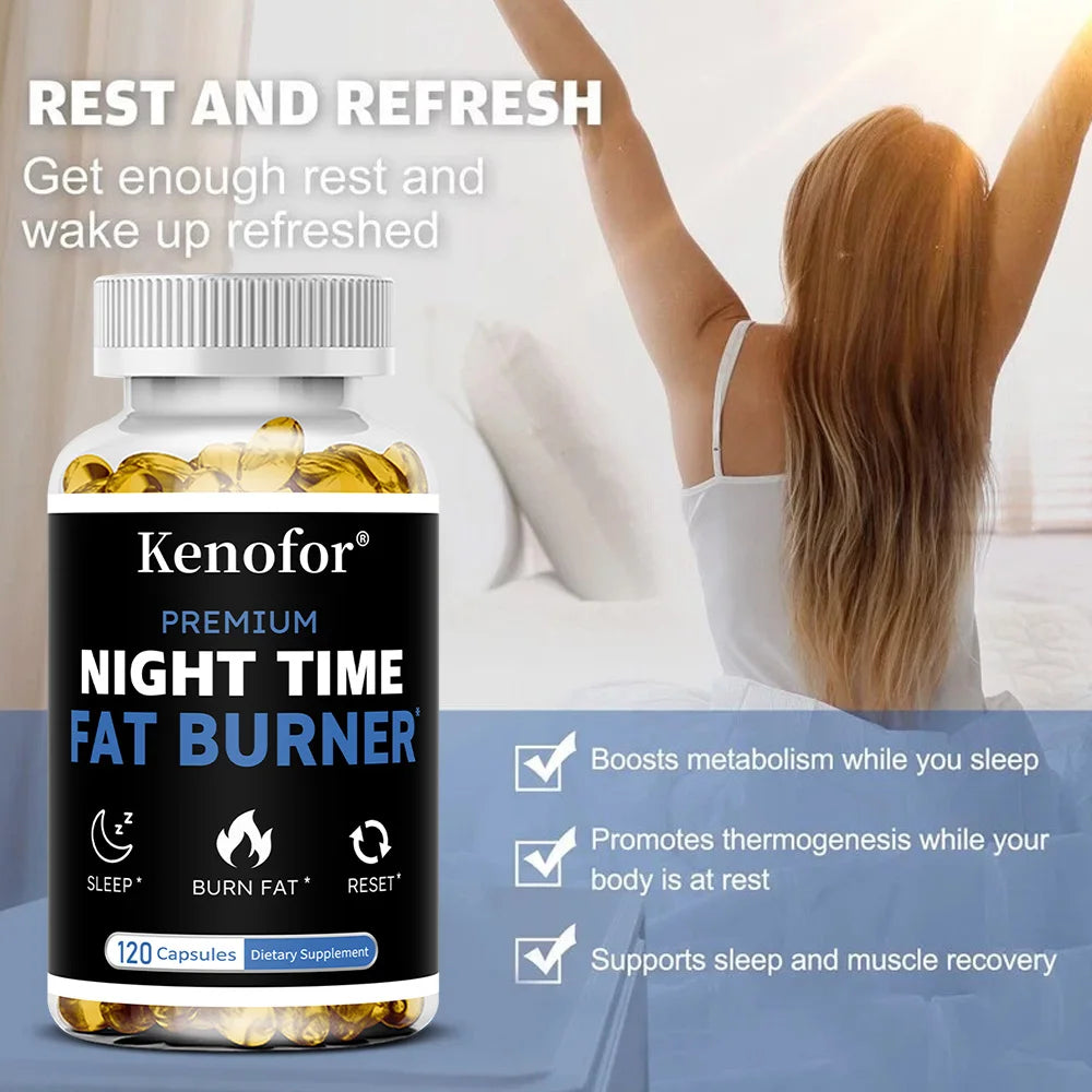 Nighttime Fat Burner Supplement - for Weight Loss, Boost Metabolism, Suppress Appetite Diet