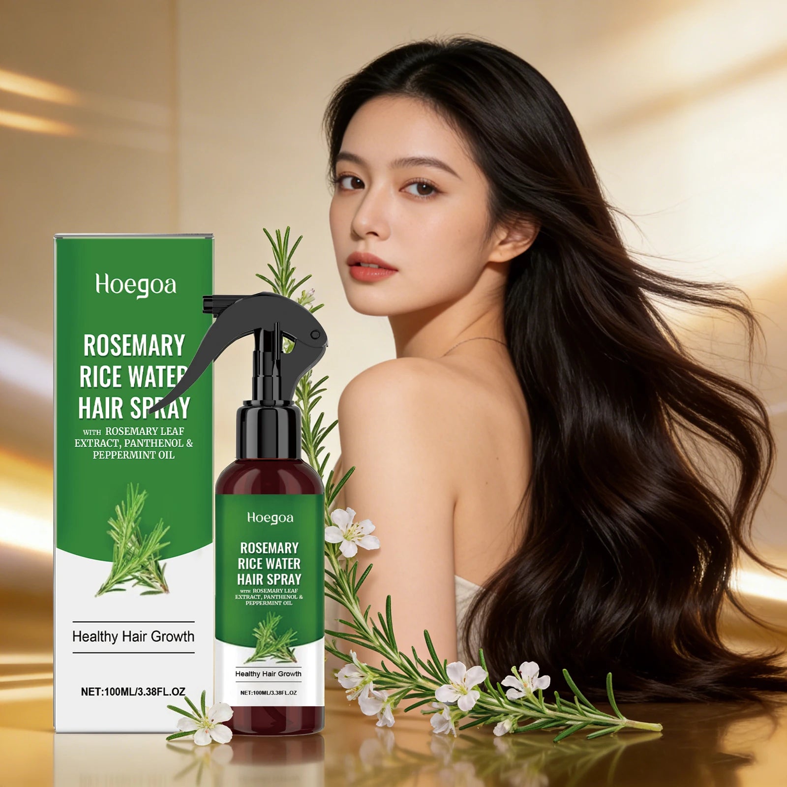 Rosemary Hair Growth Spray with Rice Water Hair Care Oil