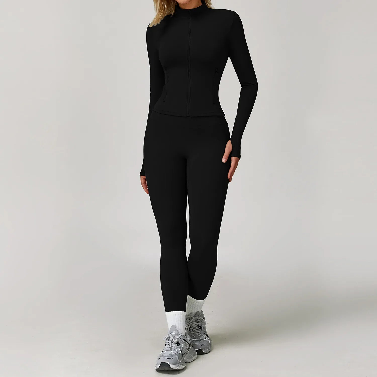 3PCS Gym Set Women Yoga Bra Jacket High Waist Workout Leggings Shorts Sports Suit 2 Pieces Yoga Set