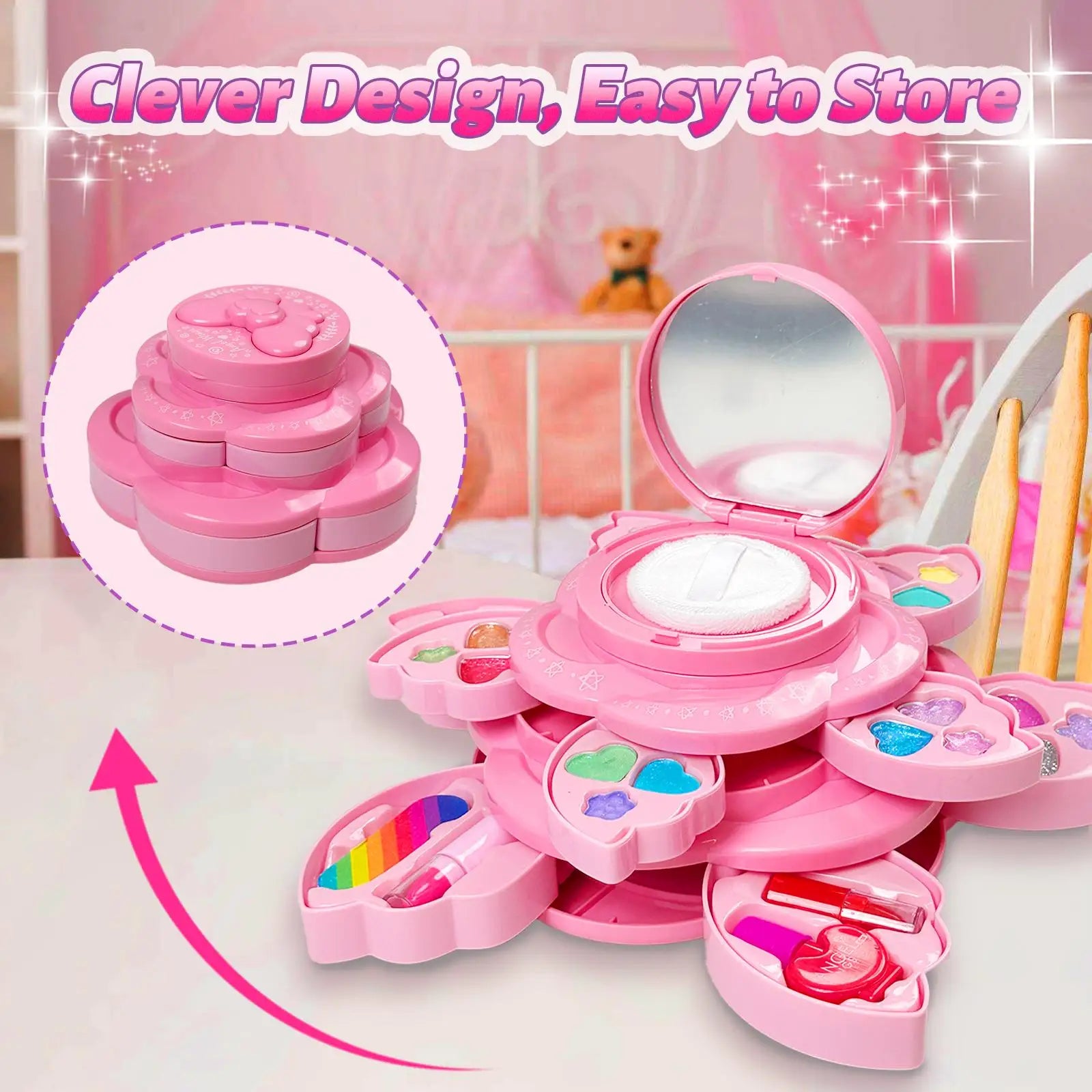 Petal-Shaped Makeup Pretend Play