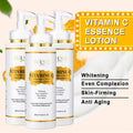 Vitamin C Skin Care Set, with Lightening Body Lotion, Even Skin Tone Face Cream, Whitening Serum, Brightening Soap