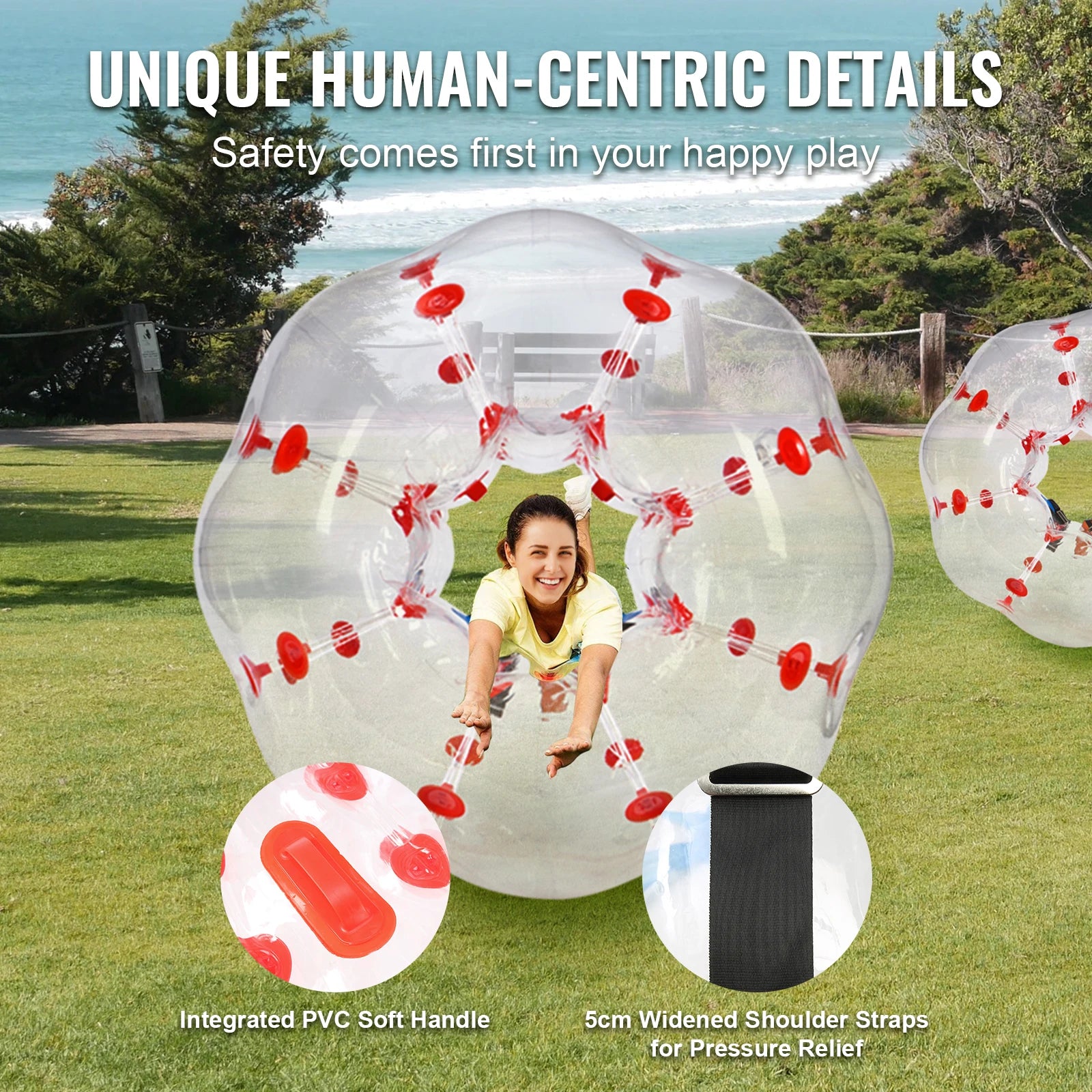 Inflatable Bumper Ball Body Sumo Zorb Balls for Teen & Adult 0.8mm PVC Bubble Balls Bumper Bopper Toys