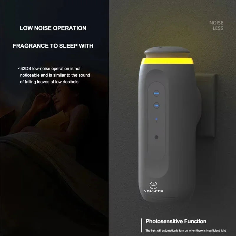 Portable Smart Diffuser 300m³ Bluetooth Socket Style Auto Night Light Aroma Oil Essential Oils