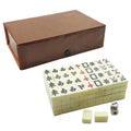 Chinese Mahjong Game Set 144 White Engraved Mini Tiles