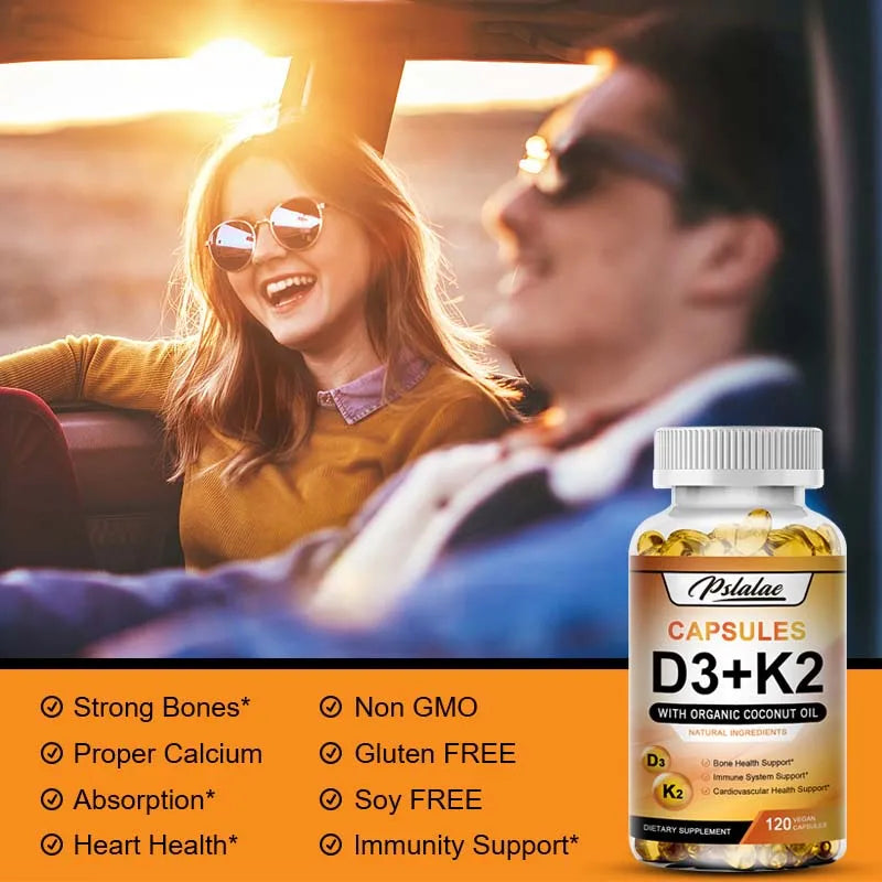Vitamin D3 + K2 -  120 Capsules