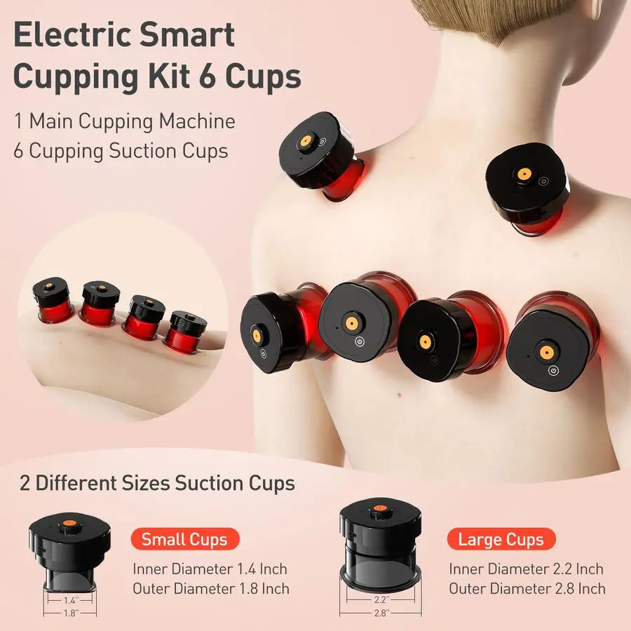 Smart Cupping Therapy Set Cellulite Massager with 6 Massage Cups