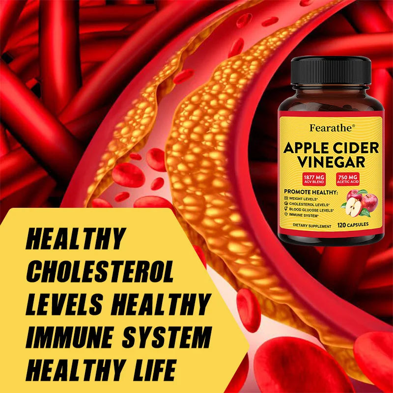 Organic Apple Cider Vinegar Capsules, Detox Cleanse, Weight Management, Ketogenic Diet for Men and Women