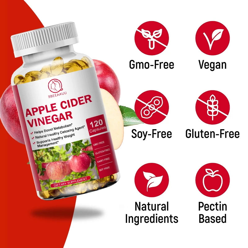 Apple Cider Vinegar Capsules for Male and Female Fat Burners and Appetite suppressants Support Weight and Gut Health
