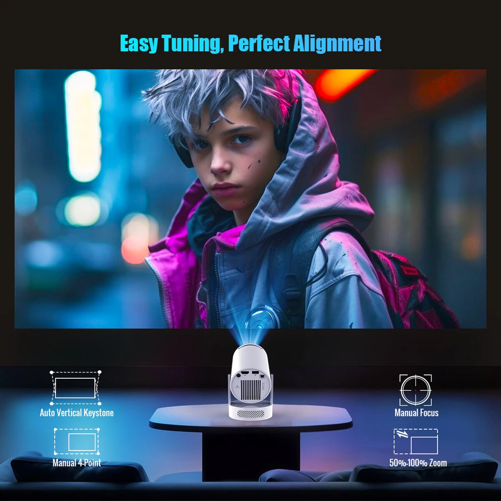 Magcubic HY300 Pro + Projector 8K 720P With 5W Speaker Android 14 8000 Lumens WiFi 6 BT5.4