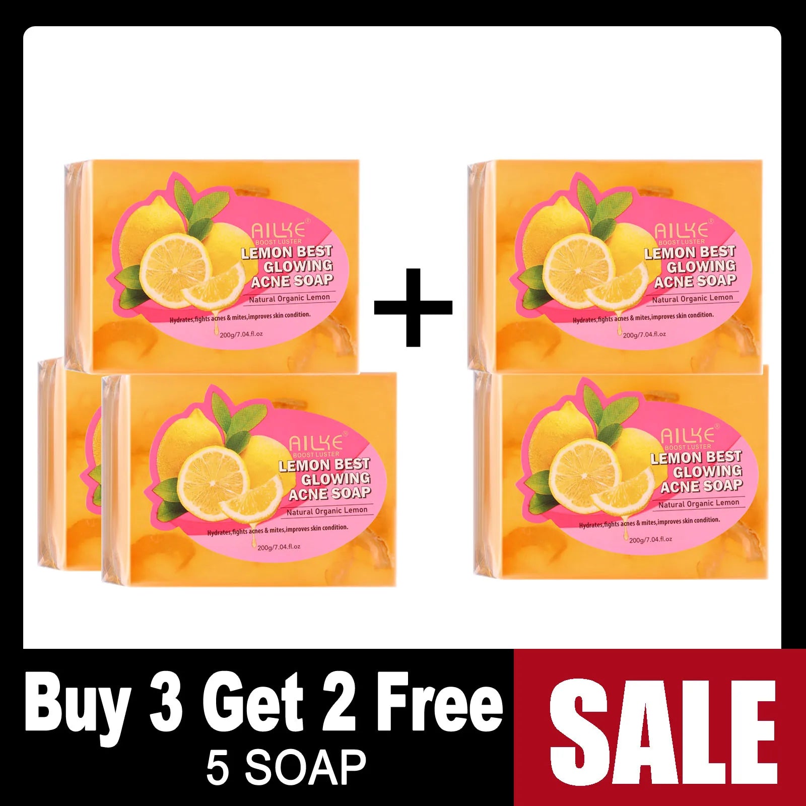 Natural Skin Glowing Set, Remove Acne, Darkness, Stains, Moisturizes, Lightening, Smooth, Improve Rough and Dry Skin