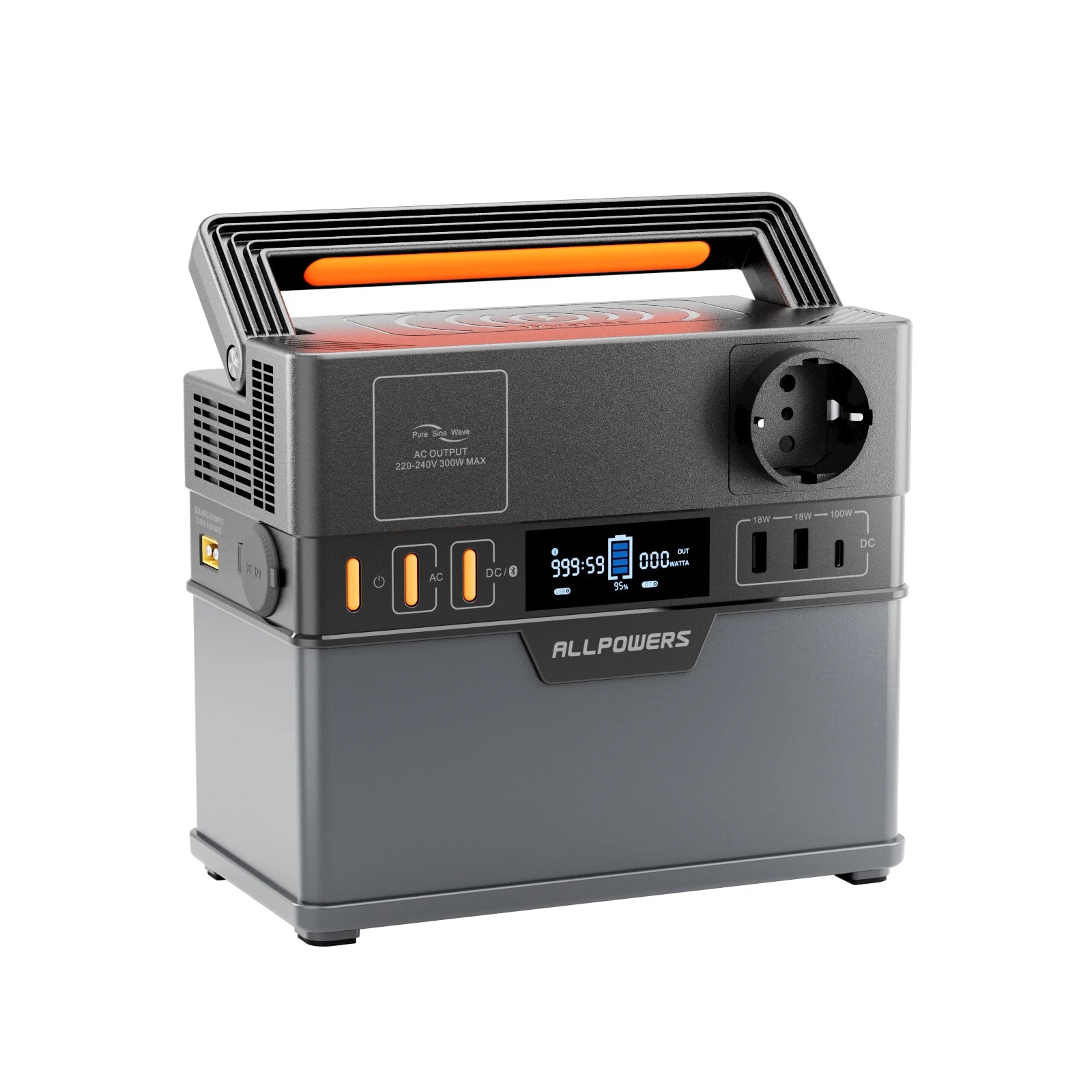ALLPOWERS S300 PLUS Portable Power Station 300W (Peak 500W) 288Wh 78000mAh Power Storage Battery Generator