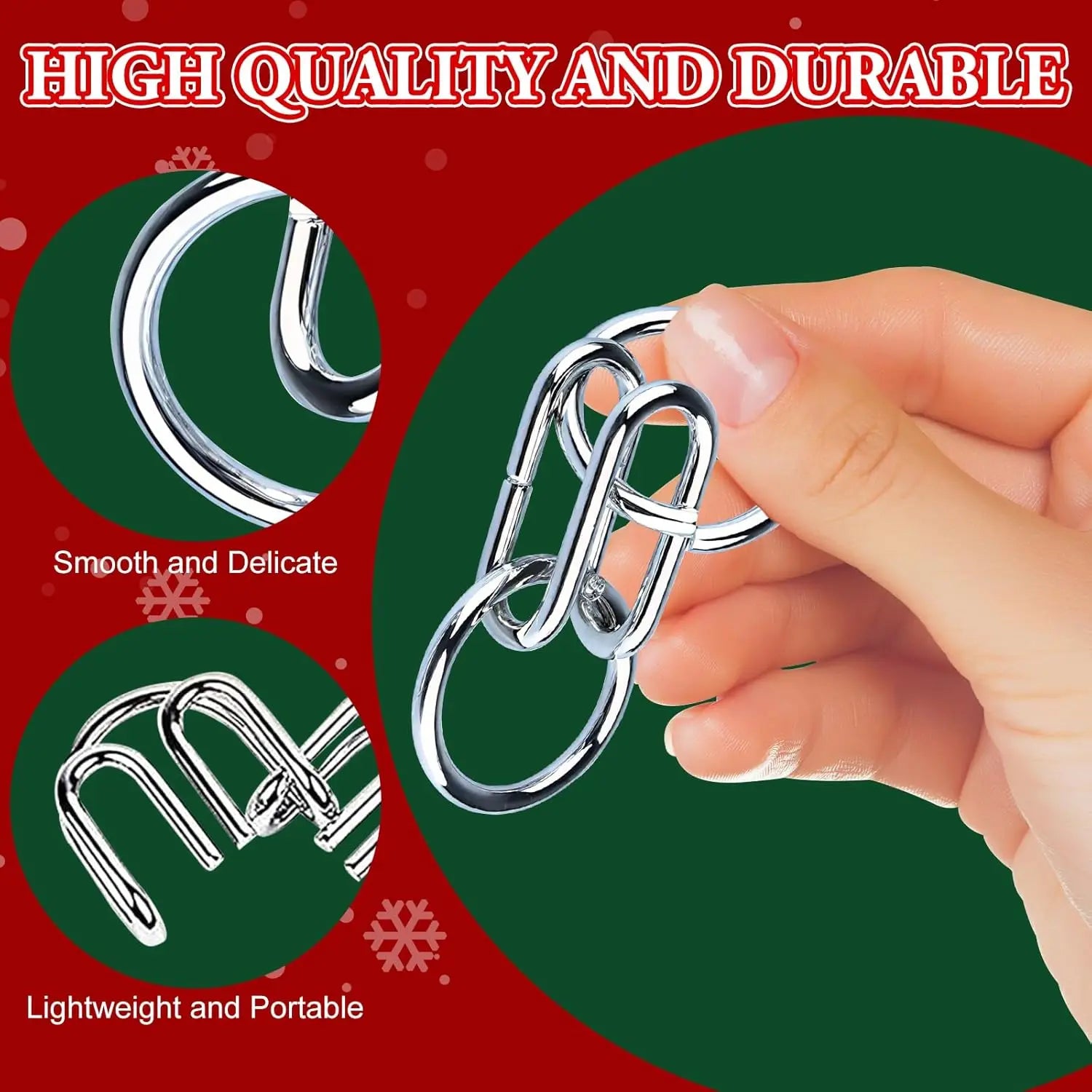 24 Pieces Brain Teaser Metal Wire Puzzles, Classical Mini Metal Puzzles Set, 3D Unlocking Games, Intellectual Patience Tests