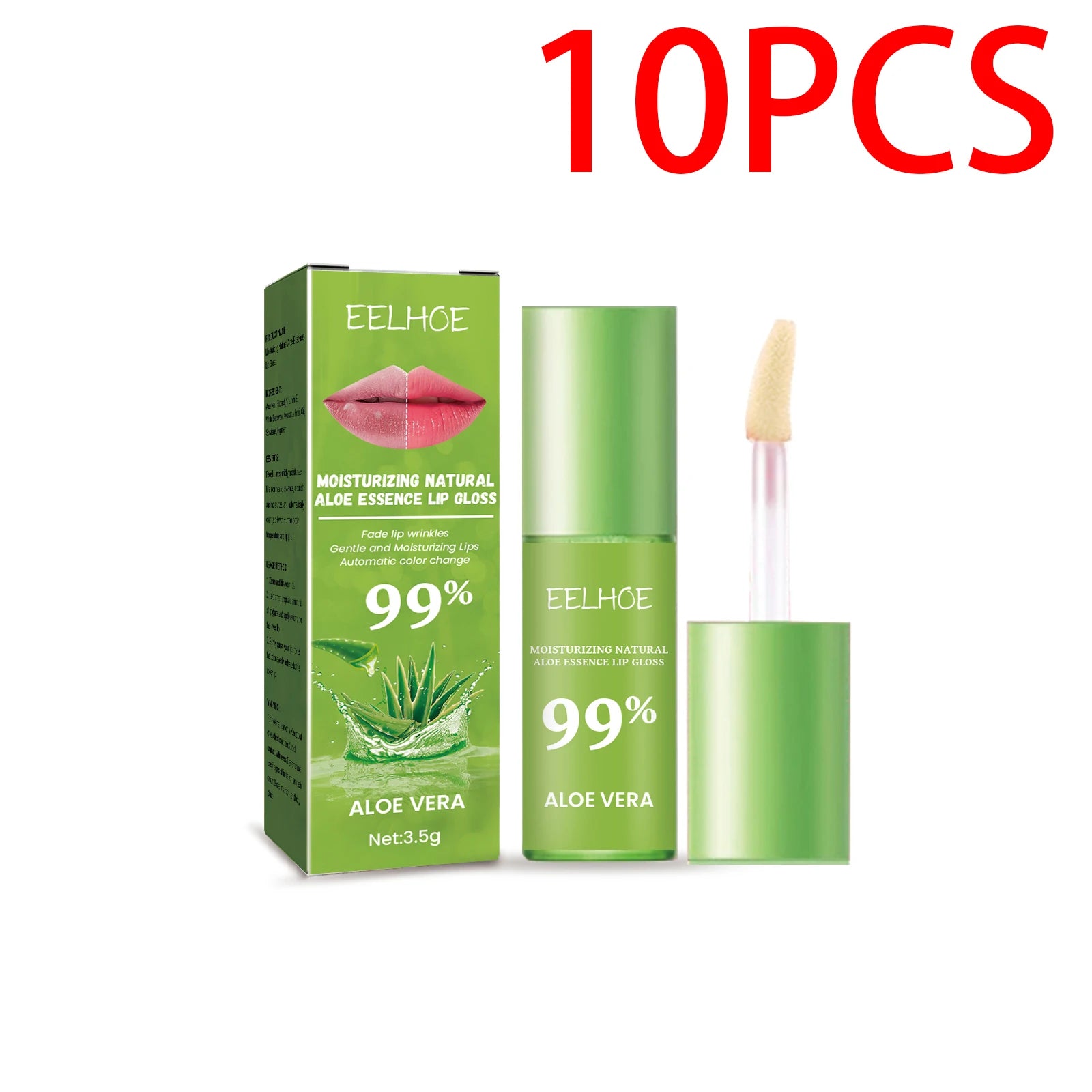 Lip gloss Moisturizing Natural Aloe Essence Lip Gloss Color Portable Waterproof Long Lasting Lips Care Lipstick