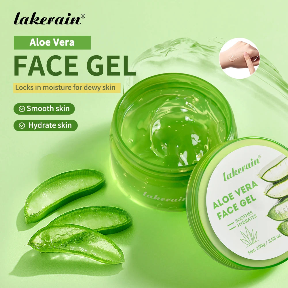 Aloe Vera Skin Care Set Deep Hydration Smooth Delicate Skin Fast-absorbing Formula Cleanser Toner Serum Lip Blam Kit