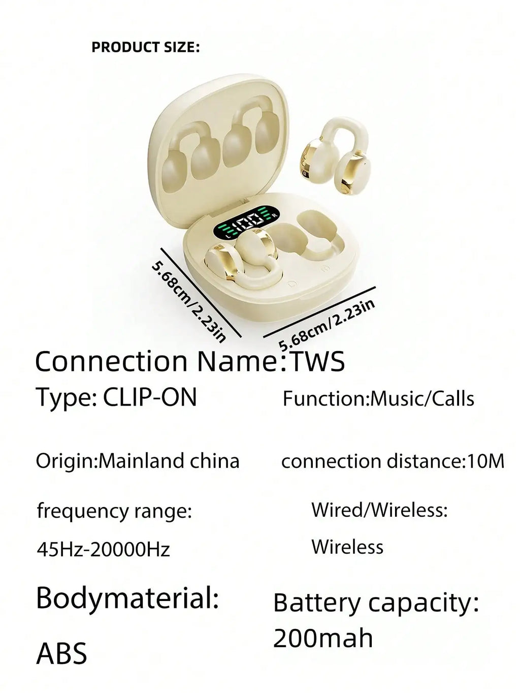 TWS Wireless Bluetooth Earbuds HIFI Surround Stereo Sound Built In Microphone Comfort In Ear Headphones