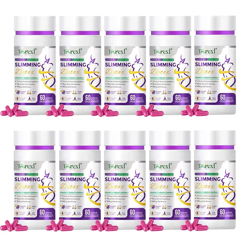 [60 Caps] Cassia Seed & Lotus Weight Loss Pills - Natural Fat Burner for Women | Clinically Tested Formula Safe Slimming Aid
