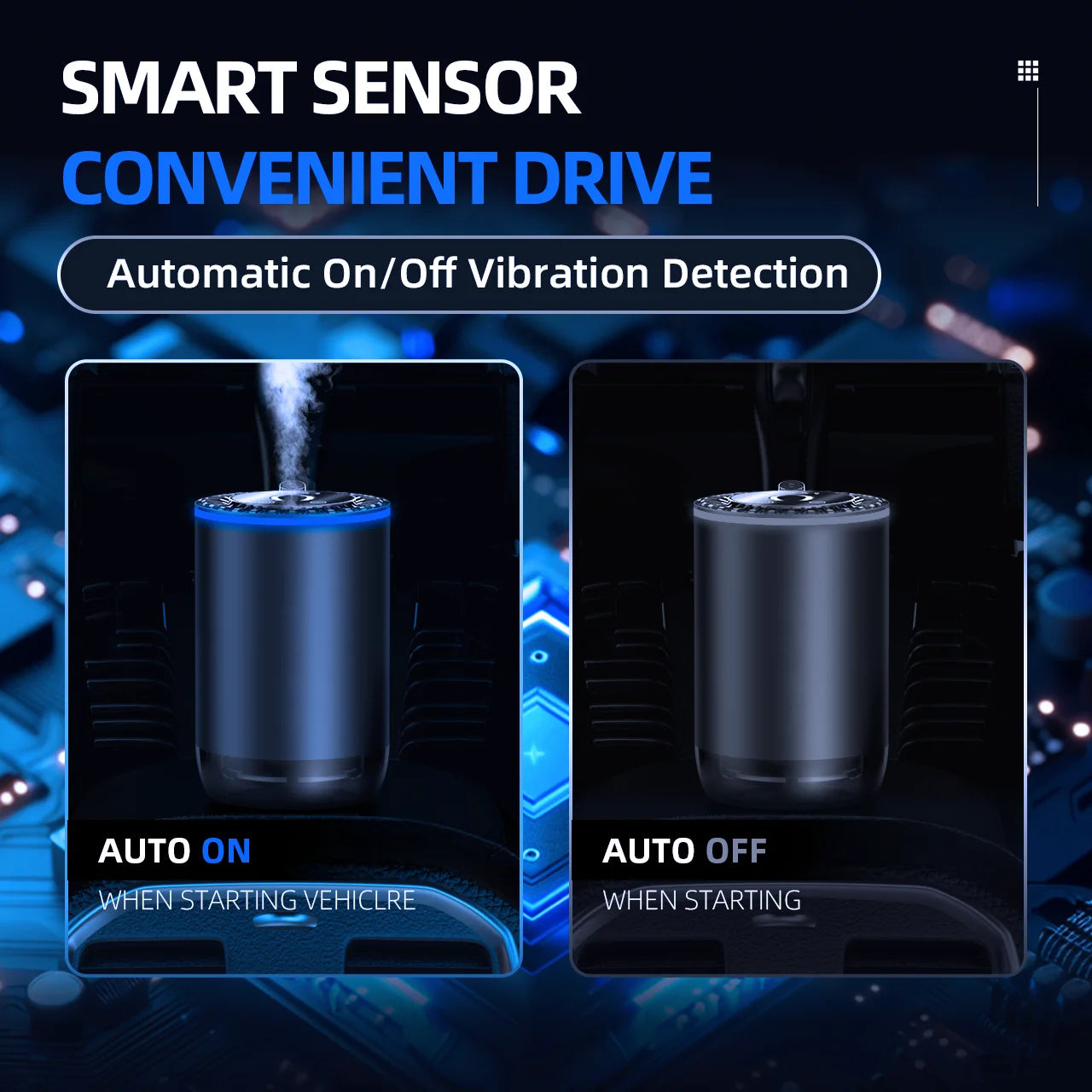 Smart Car Air Freshener, 160ML Car Fresheners Diffuser Long Lasting 6 Months with RGB Lights and Star Lights,