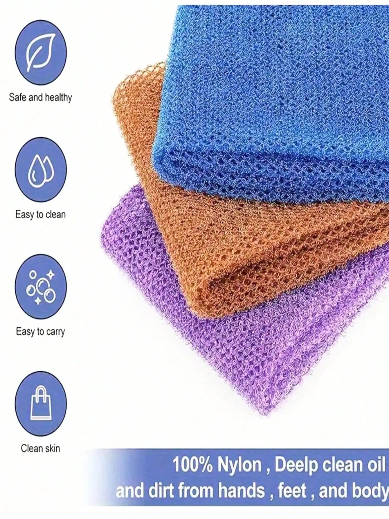 Mesh Exfoliating Back Long Net Bath Scrub Towel