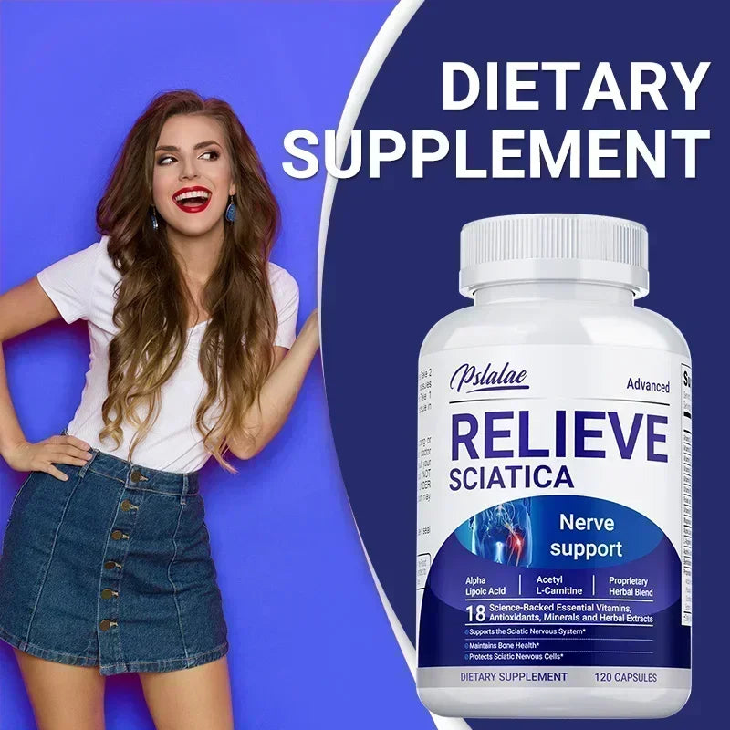 Relieve Sciatica Capsules - Contains B Vitamins  - 120pcs