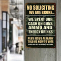 1PC Tin Sign No Soliciting Warning - Humorous Anti-Solicitation For Home/Office, 8x12 Inches/20x30 Cm