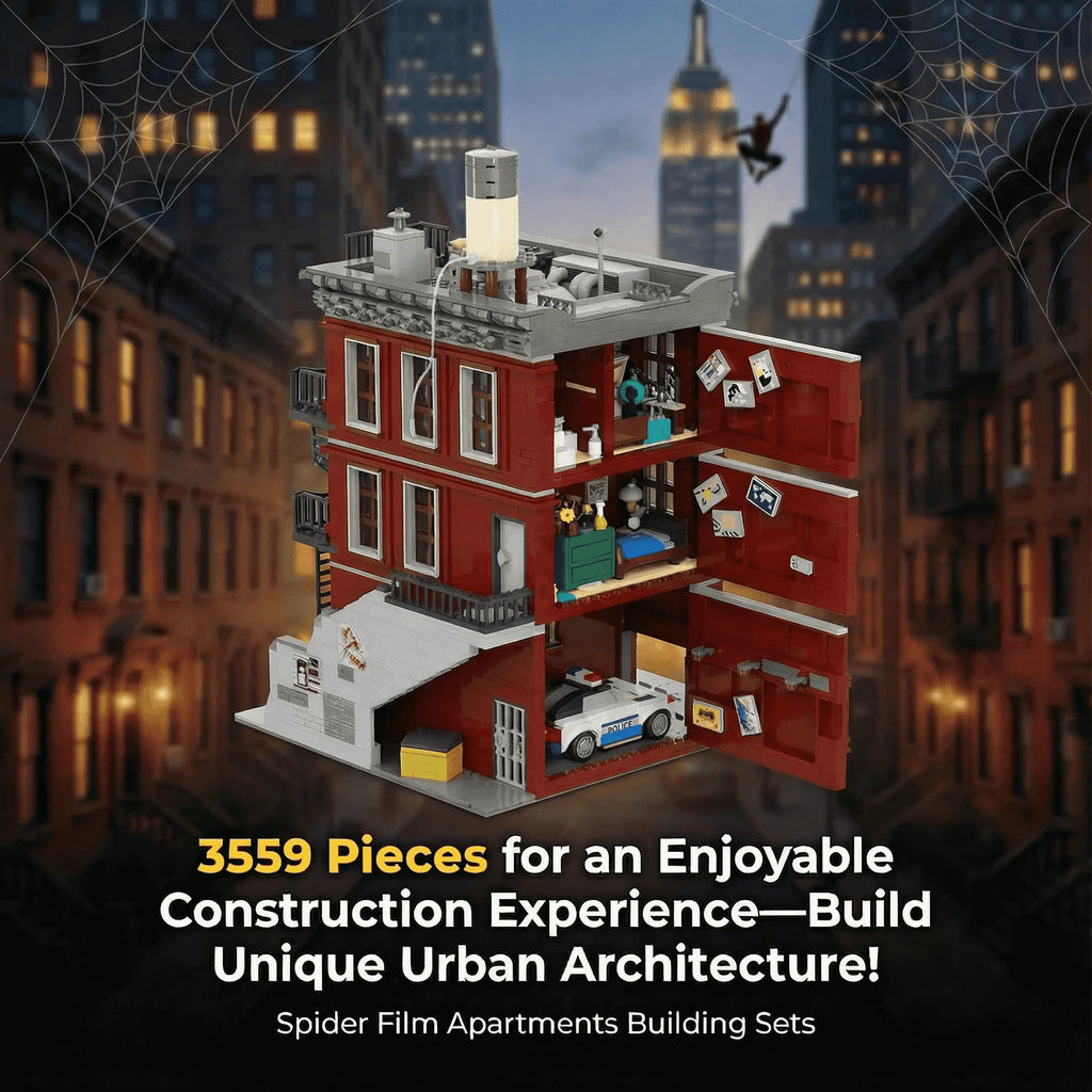 Spider Deli Apartment Building Blocks With 11 Figures Films Hero Classic City Modular Assembly 3559PCS