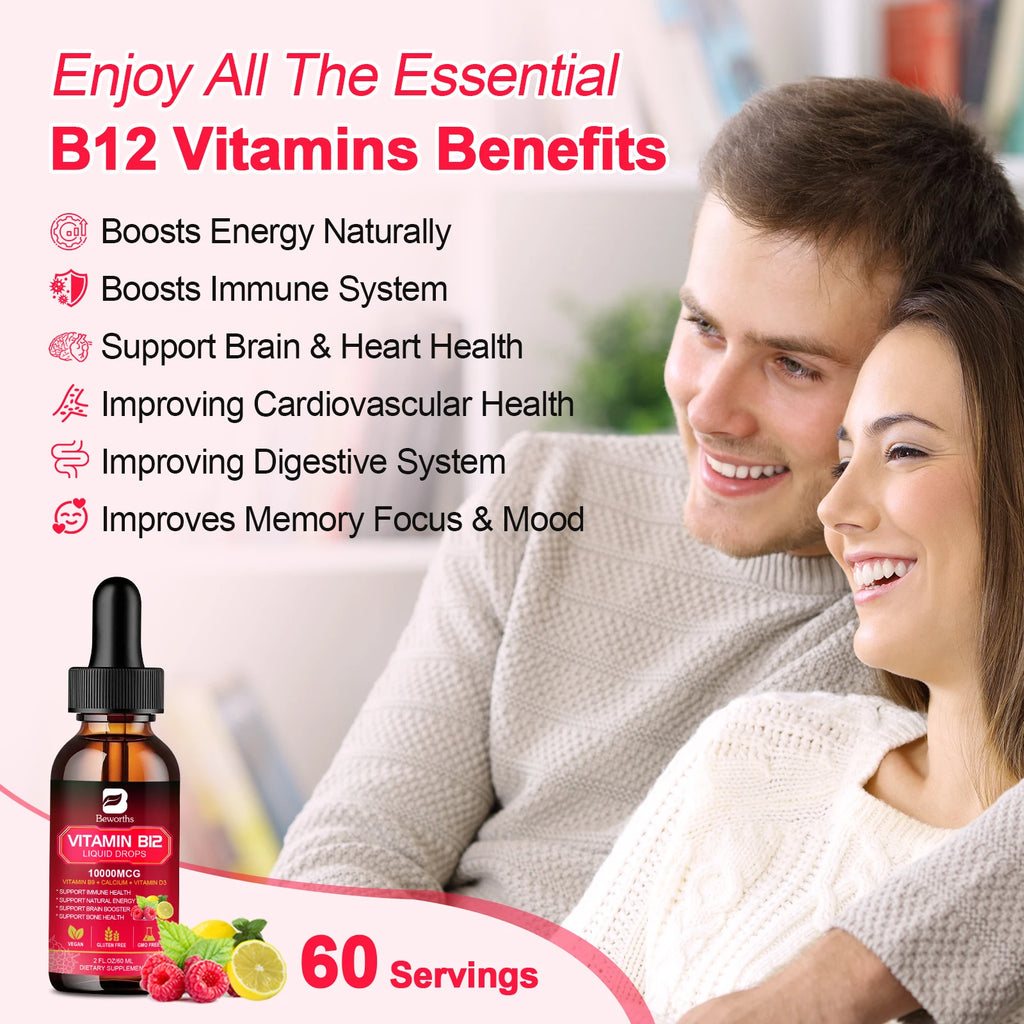 Vitamin B12 Drops Energy Supplements Support Immune Health Protecting Cardiovascular Health Promote Digestion