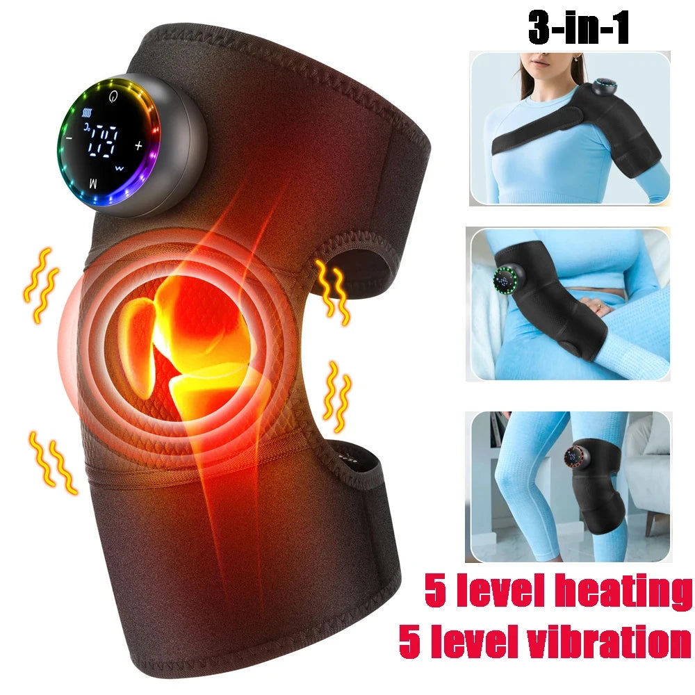 Electric Heating Shoulder Brace LED Display Vibration Shoulder Massage Support Belt Strap
