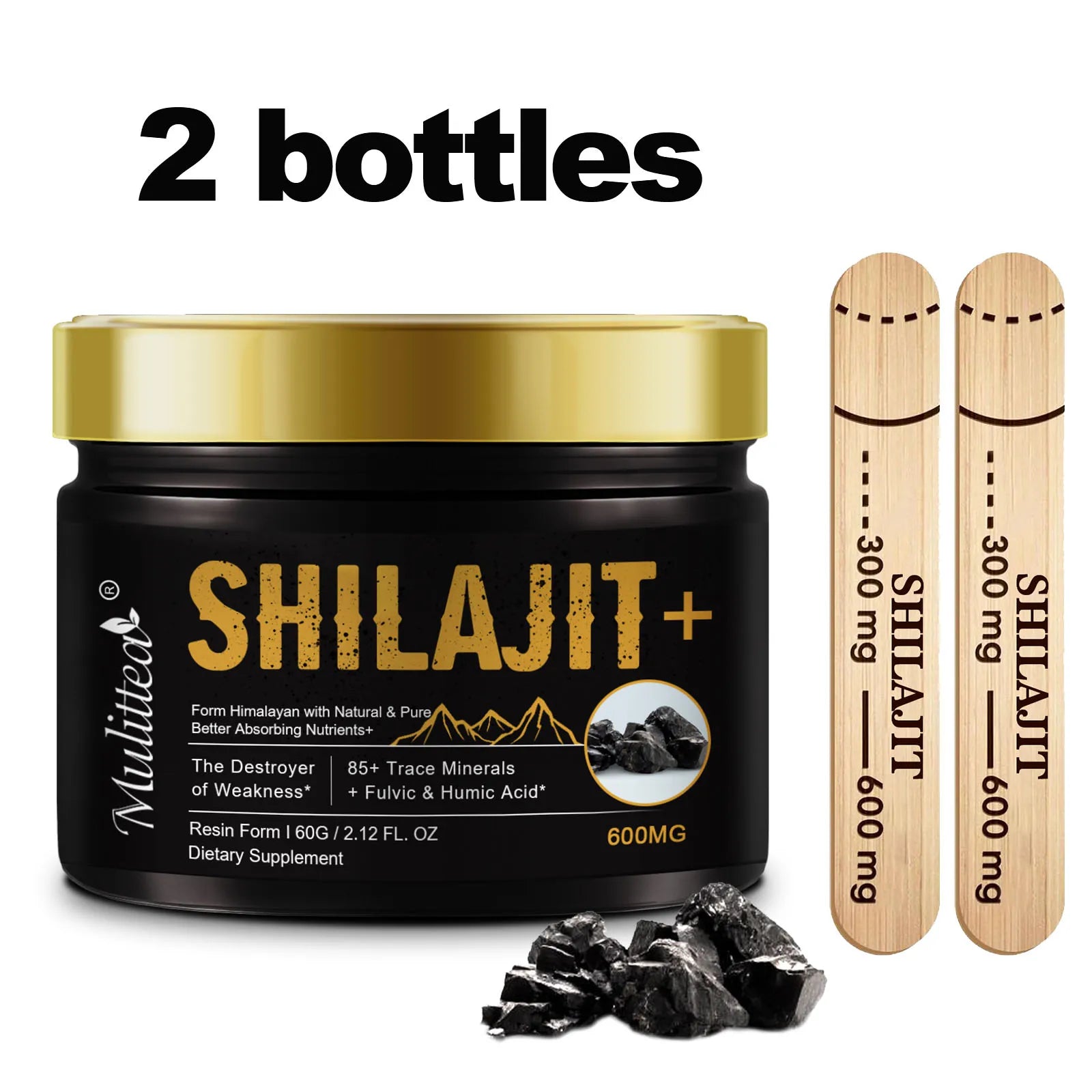 Pure shilajits with 85+ Trace Minerals & Fulvic Acid Support Immune and Metabolic Health Brain Focus