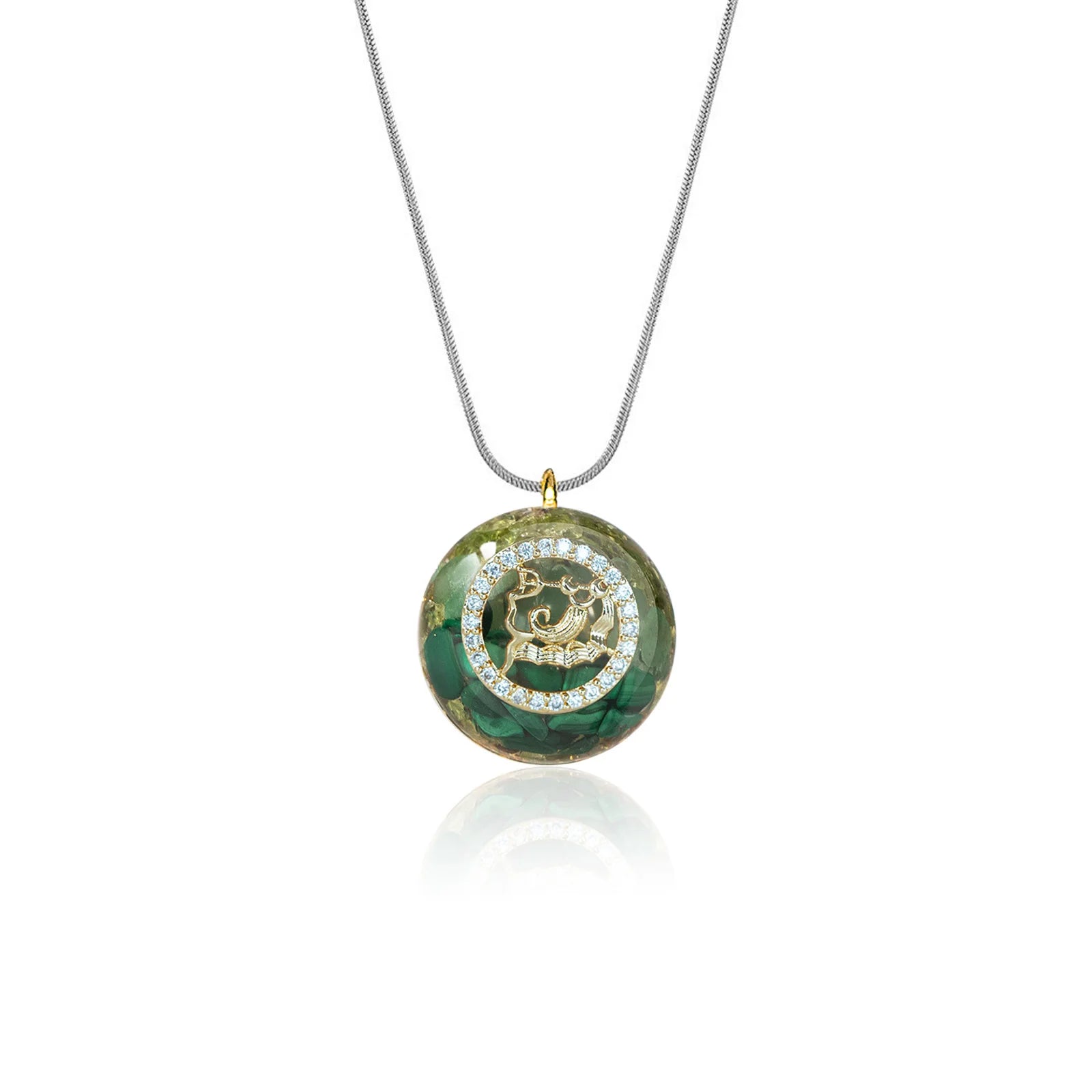 Orgonite Pendant Malachite Energy Necklace