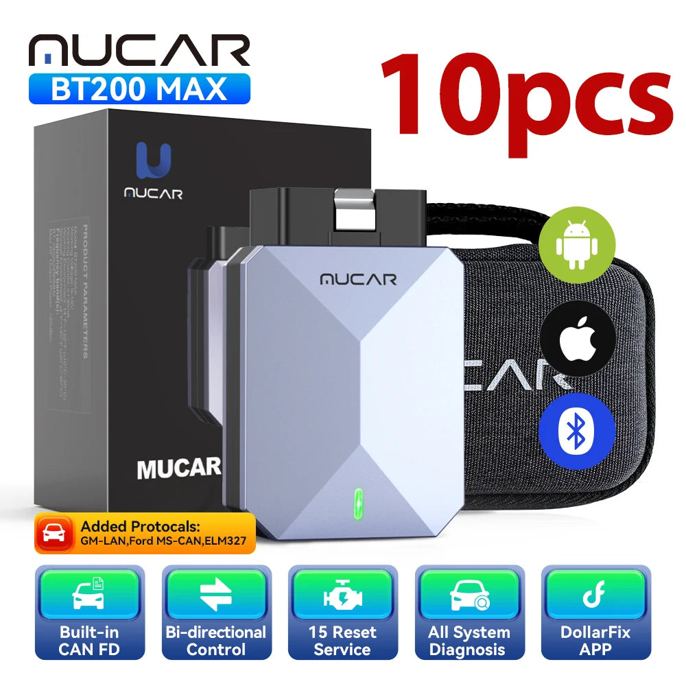 MAX Auto OBD2 Scanner ELM327 CANFD Bidirectional Tool 15 Reset Full System Diagnose Code Reader Free Update for Life