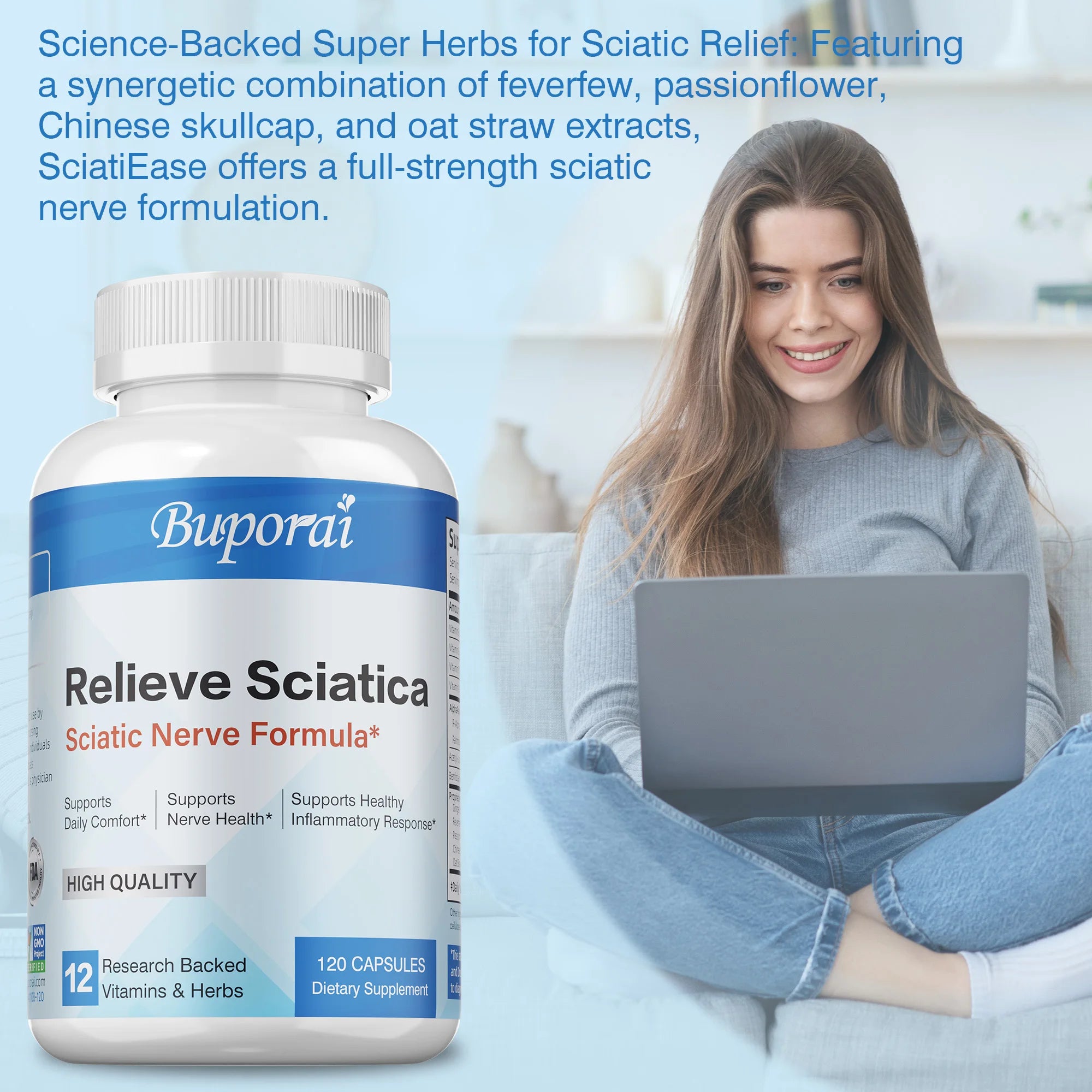 Sciatic Nerve Supplements -  120 Capsules