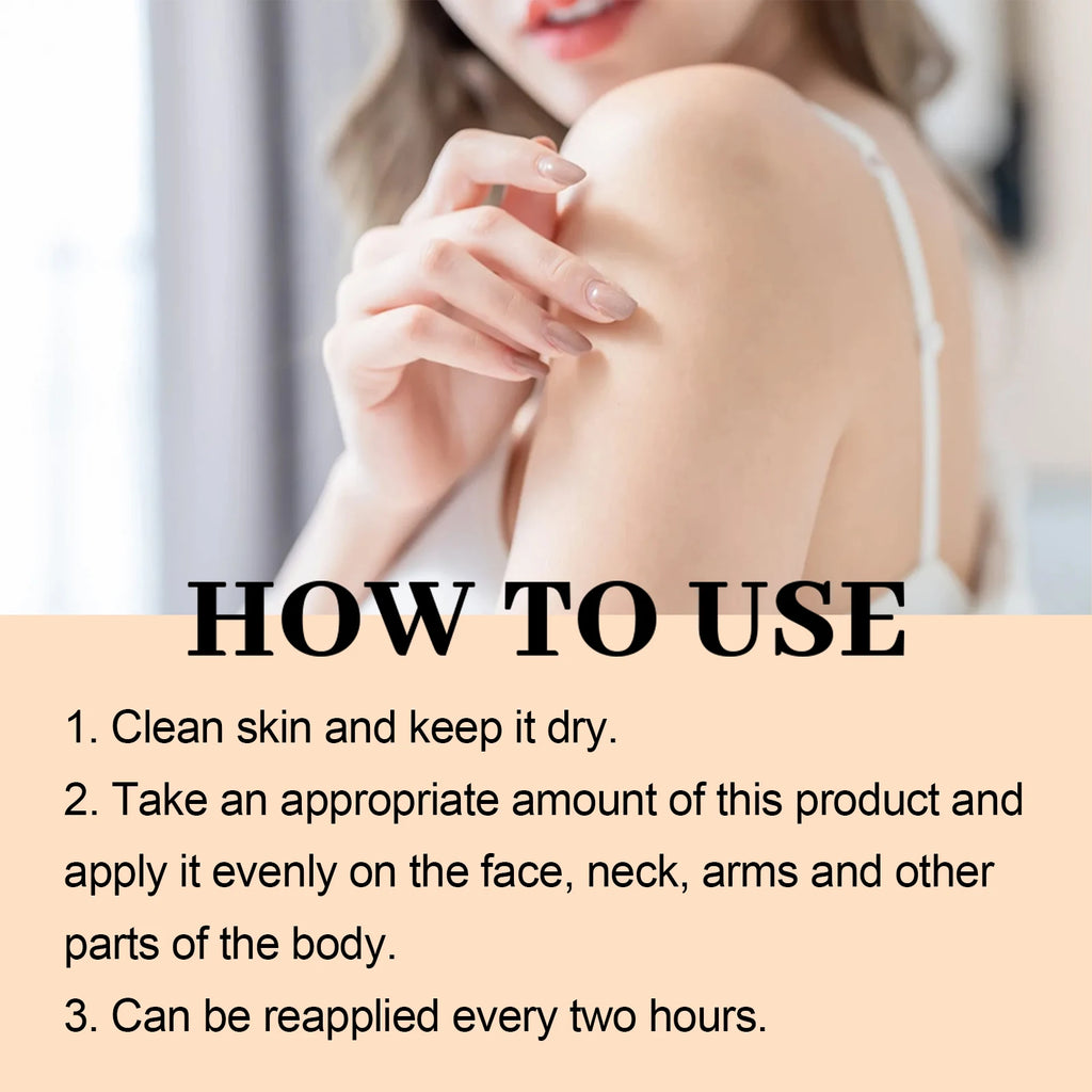 Spf 100 Body Sunblock Cream Gentle Moisturizing UV Protection Refreshing Oil Control Glowing Non-sticky
