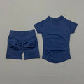 2 Pcs Impact Sports Sets Short Sleeve Seamless Yoga Top Fitness Set