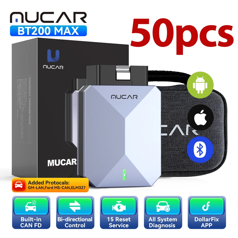 MAX Auto OBD2 Scanner ELM327 CANFD Bidirectional Tool 15 Reset Full System Diagnose Code Reader Free Update for Life