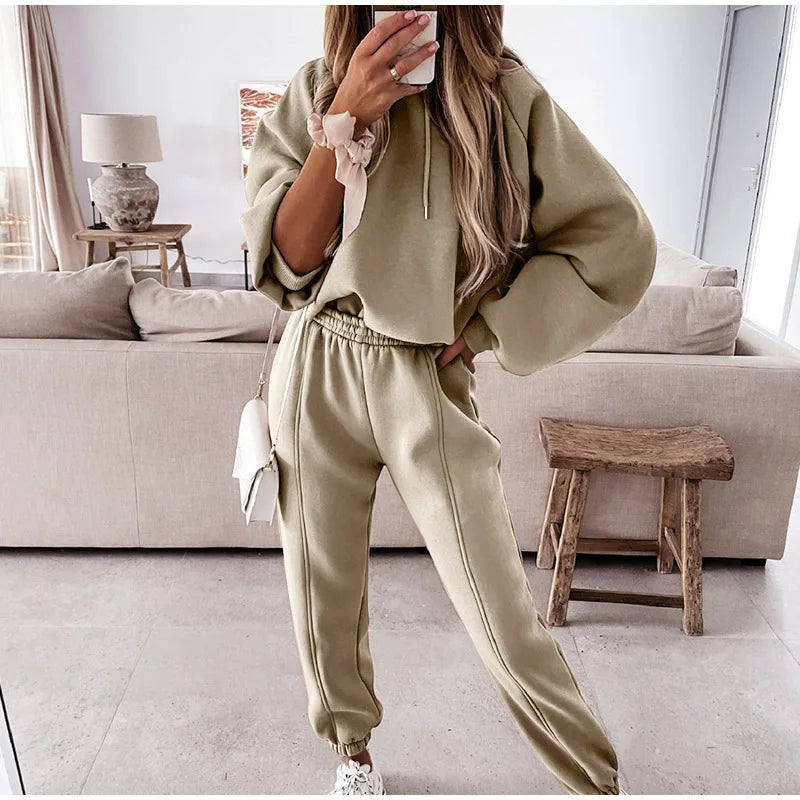 Women Hoodies Sports Tops Pants Tracksuit Sweatshirt Sweat Suit Jogging Set Long Sleeve Hoodie Sport Pants Lady Suit