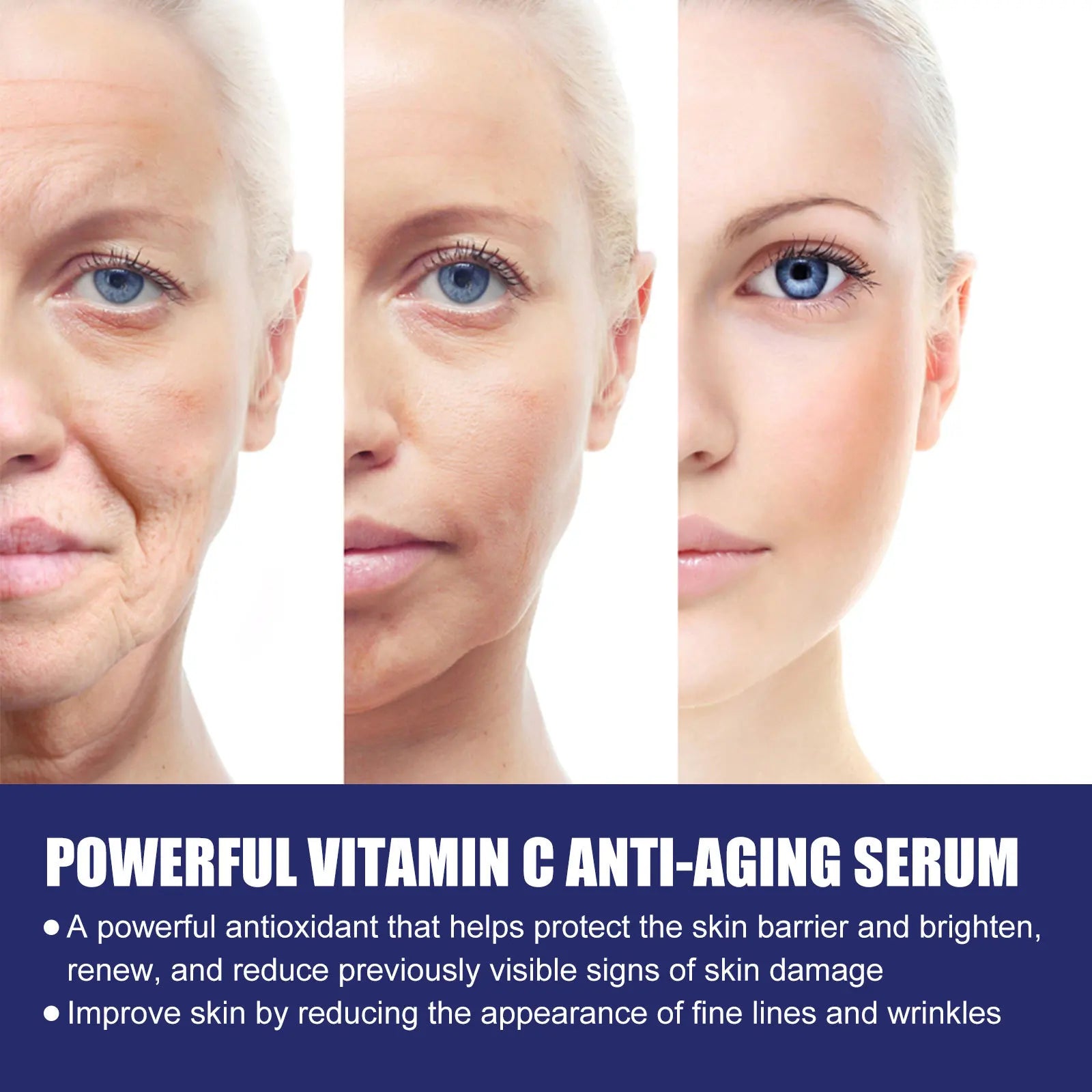 Vitamin C Anti-Aging Serum, Hydrating & Firming Facial Treatment, Smooths Fine Lines for Youthful Skin
