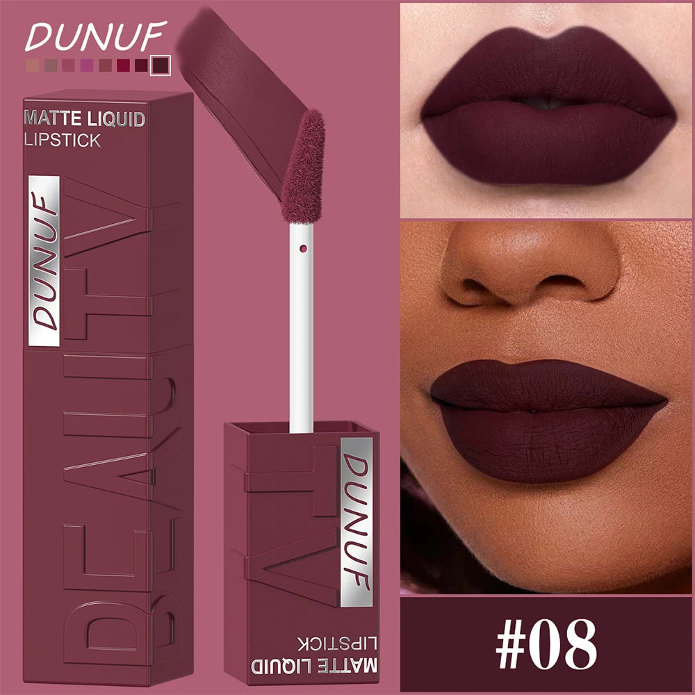 Matte Velvet Lipstick Lip Gloss Waterproof Smooth Long-Lasting