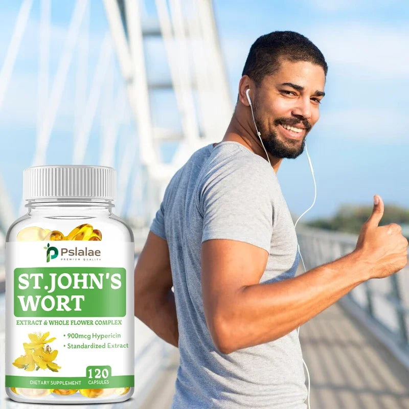 St. John's Wort - Promotes Mental Health, Relieves Stress and Anxiety, Positive Mood - 120 Capsules