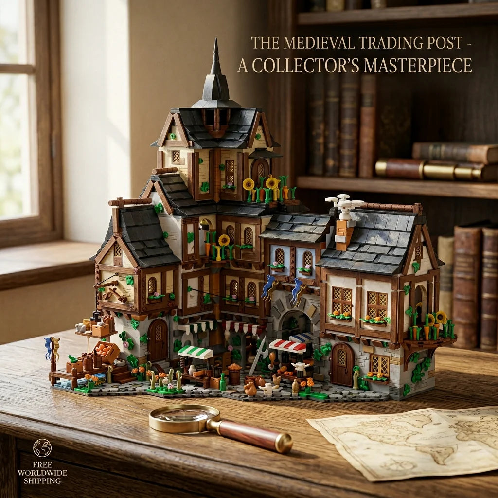 3867PCS Medieval Towns Buildings Blocks Street View Village Architecture Model Collect Display Assembly