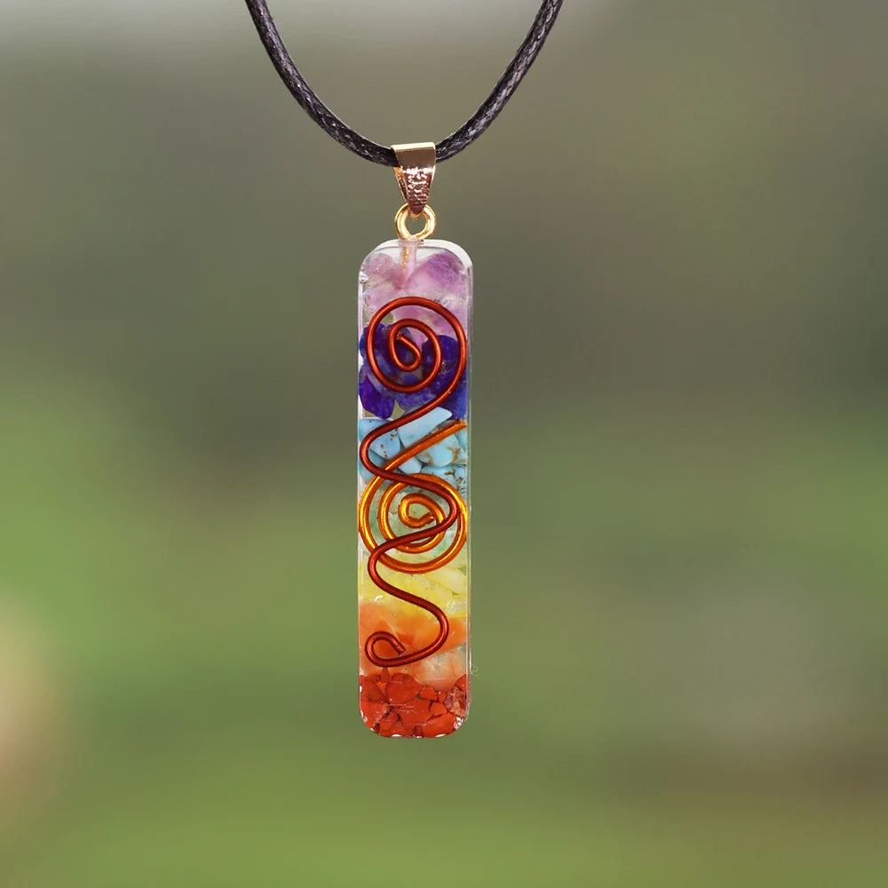 Orgonite Pendant Malachite Energy Necklace