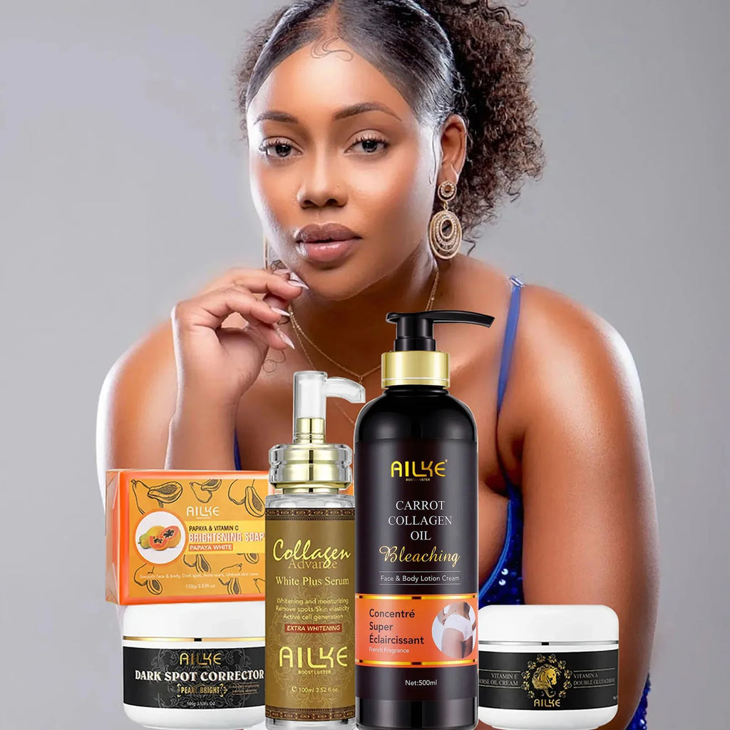 Collagen Women Skin Care Set, Moisturizing, Whitening, Remove Freckles, Dark Spots, Black Spots, Skin Lightening Kit