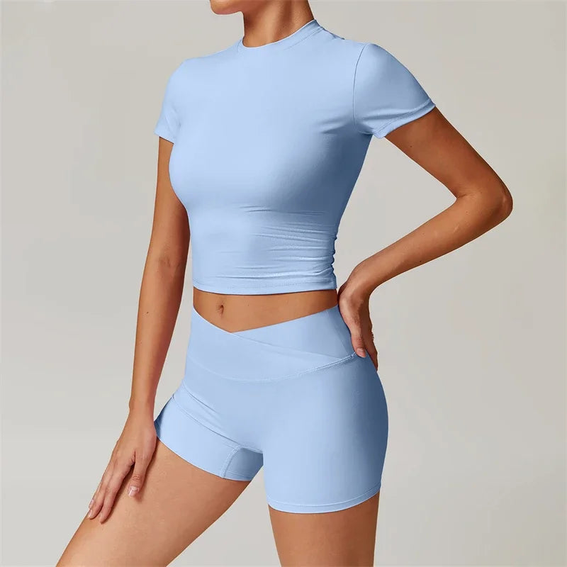 Yoga Set 2 Piece Sport Outfit for Woman Sportswear Fitness Suit Flared Leggings Underwear Gym Sets Workout Tracksuit