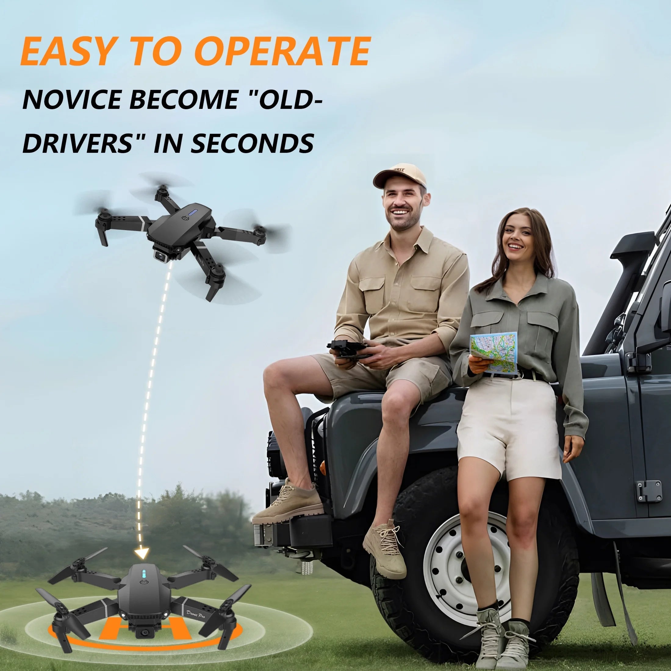 2025 E88Pro RC Drone 4K Professinal With 3 Battery 1080P Wide Angle HD Camera Foldable Helicopter WIFI FPV
