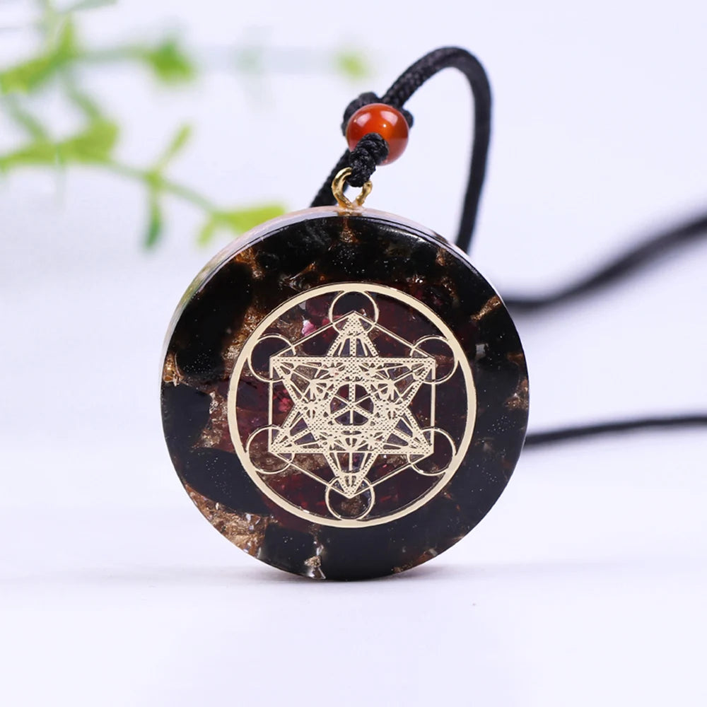 Orgonite Pendant Malachite Energy Necklace