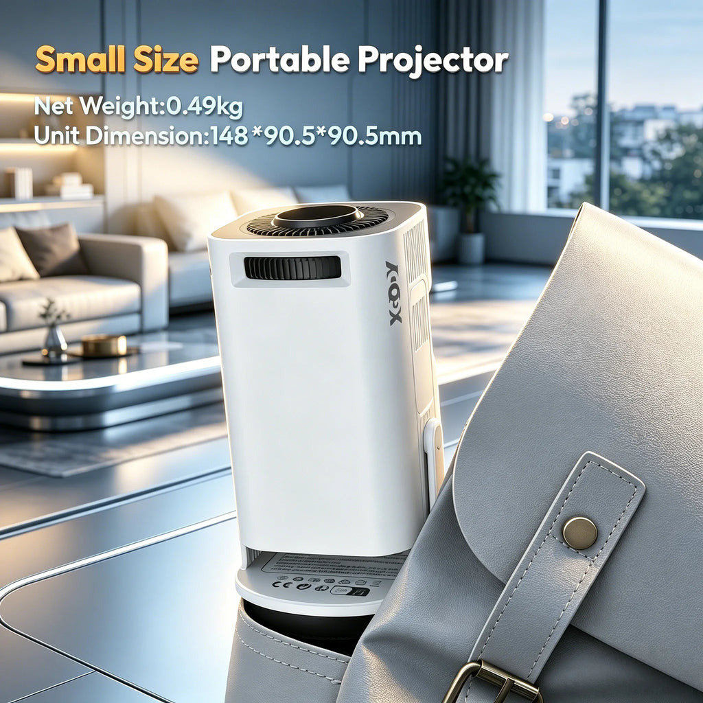 LED Projector with 12000 Lumen Brightness, WiFi 6 Bluetooth 5.0 Portable Home Theater System