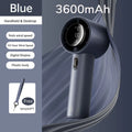 JISULIFE Mini Portable Hand Fan, 100 Wind Speeds, 5000mAh USB Battery Rechargeable, LED Digital Display