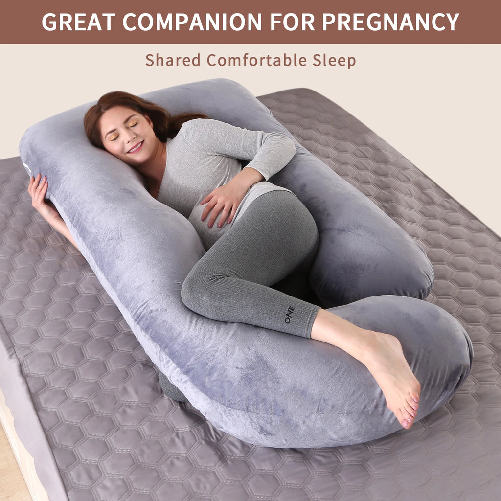Pregnancy Pillows for Sleeping, G Shaped Full Body Maternity Pillow with Removable Cover