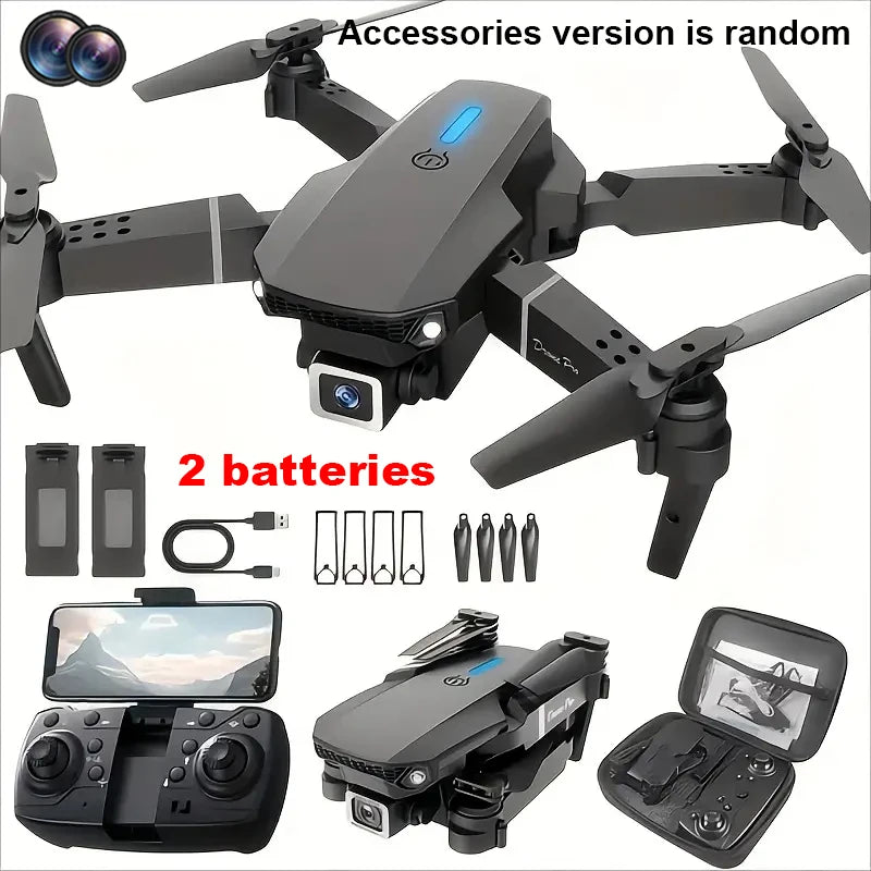 2025 E88Pro RC Drone 4K Professinal With 3 Battery 1080P Wide Angle HD Camera Foldable Helicopter WIFI FPV