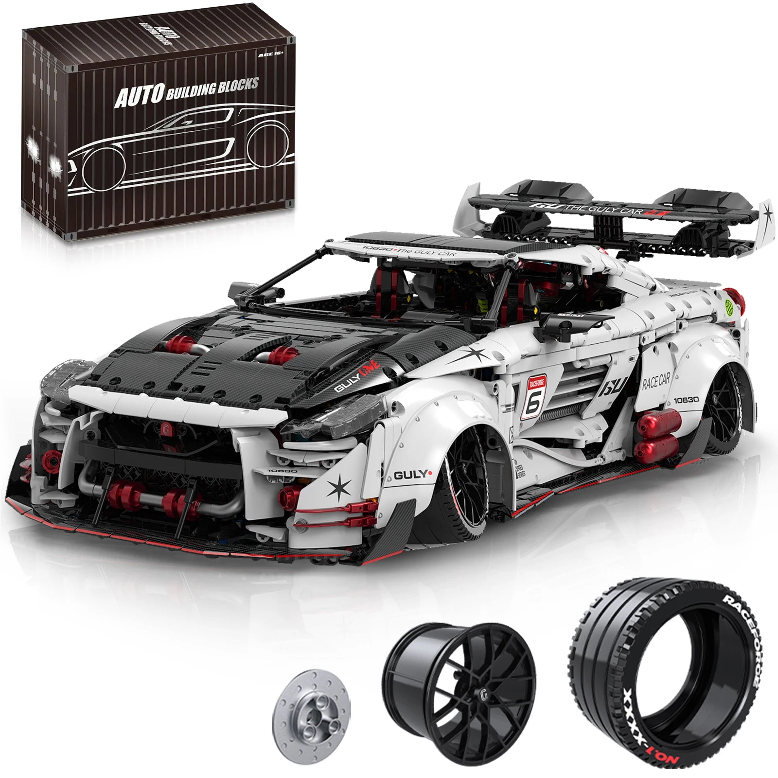1:8 Scale Technical Racing Car Building Set - 3939PCS Model Kit for Boys & Adults Collectible Birthday Gift