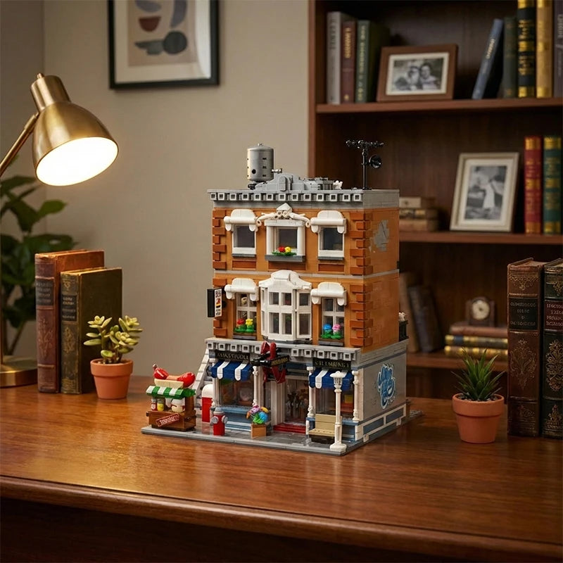 Hardware Store 7 Figures House Modular Buildings Blocks City View Architecture Brick Model 3642PCS